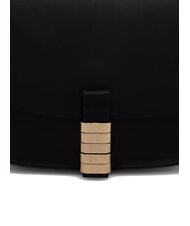 PINKO SADDLE Petit sac à bandoulière en cuir fille noire mixte limousine. or-n - Sacs pour Femme - 3