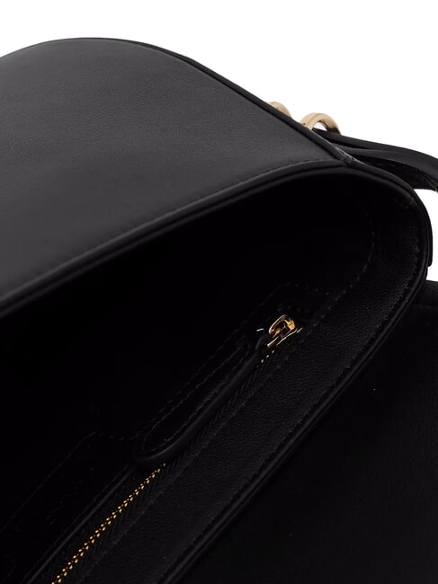 SADDLE Petit sac à bandoulière en cuir fille noire mixte limousine. or-n - Sacs pour Femme