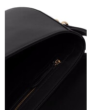 PINKO SADDLE Petit sac à bandoulière en cuir fille noire mixte limousine. or-n - Sacs pour Femme - 4
