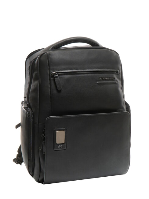 AKRON Sac à dos en cuir pour ordinateur portable 15,6" Noir - Sacs à dos pour ordinateur portable