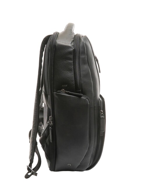 AKRON Sac à dos en cuir pour ordinateur portable 15,6" Noir - Sacs à dos pour ordinateur portable