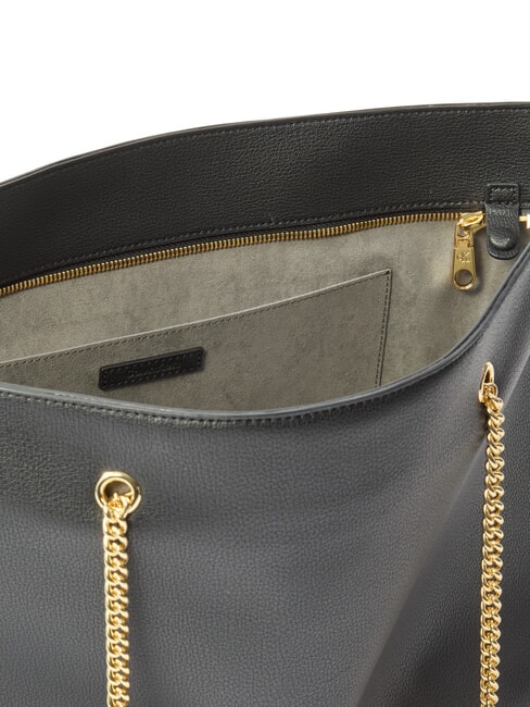 CKJ MINIMAL MONOGRAM Sac de courses avec poignée en chaîne sur noir - Sacs pour Femme