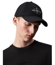 CALVIN KLEIN CKJ MONO LOGO Casquette de baseball en coton sur noir - Bonnets - 3