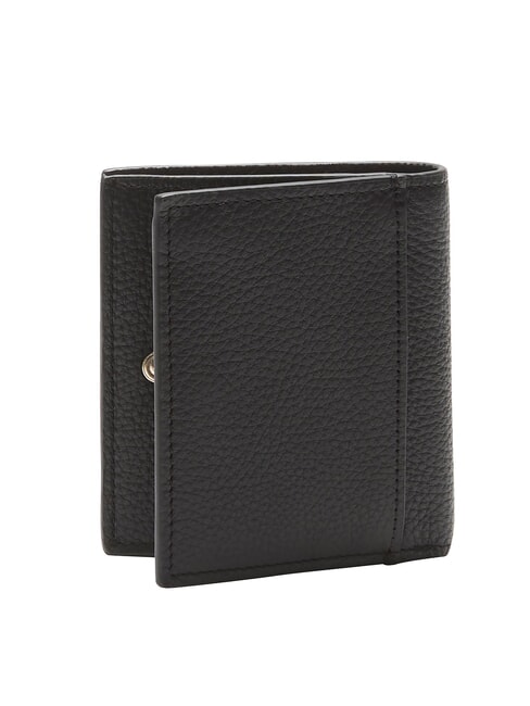 CK LEATHER Portefeuille vertical en cuir sur noir - Portefeuilles Homme
