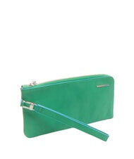 PIQUADRO CAMPIONARIO -  BLUE SQUARE Pochette en cuir avec manchette carr&eacute; vert/bleu - Sacs pour Femme - 2