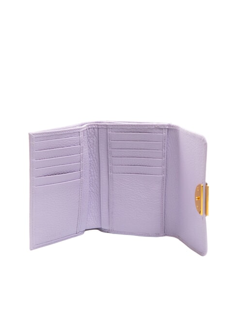 CAMPIONARIO - TALEA Portefeuille moyen en cuir martel&eacute; lav./lav. - Portefeuilles Femme