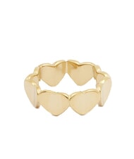 GUESS LOVELY Bague avec coeurs émaillés et zircons or jaune/turquoise - Bagues - 2