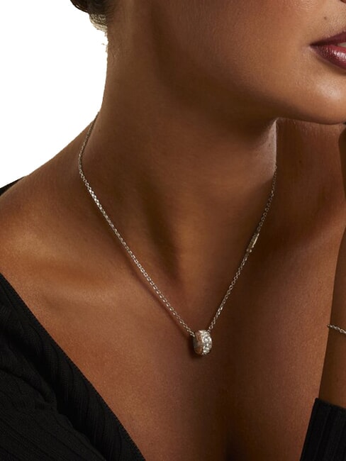 ROLLING HEARTS Collier à breloques en zircone ARGENT - Colliers