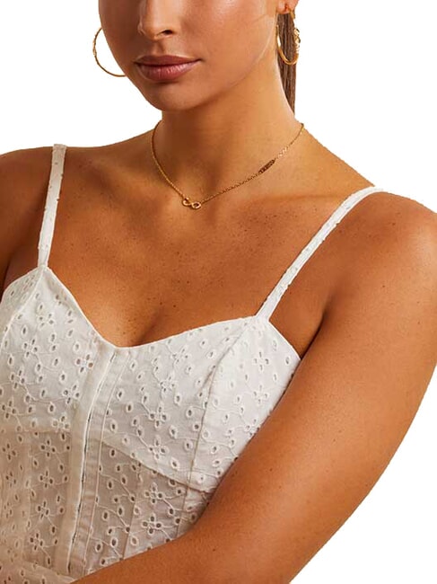 ENDLESS DREAM Collier à breloques infini avec zircone or jaune - Colliers