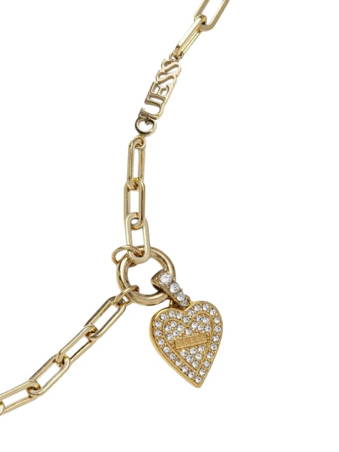 LOVE ME TENDER Collier avec coeur et zircone or jaune - Colliers