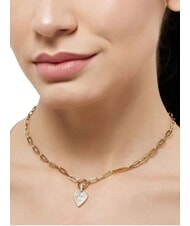 GUESS LOVE ME TENDER Collier avec coeur et zircone or jaune - Colliers - 3