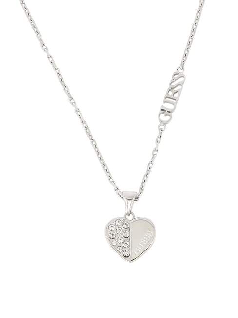 LOVELY Collier avec breloque coeur et zircone ARGENT - Colliers