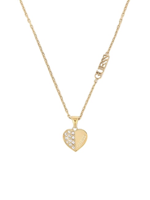 LOVELY Collier avec breloque coeur et zircone or jaune - Colliers