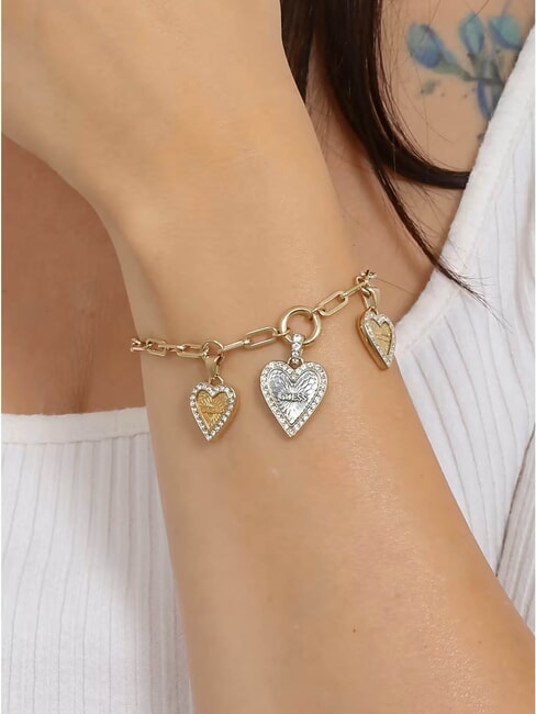 LOVE ME TENDER  Bracelet multi-breloques or jaune/rhodium - Bracelets