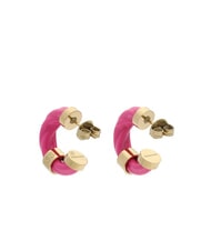 GUESS LET S GET LOUD Boucles d'oreilles créoles torchon émaillées or - Boucles d'oreilles - 3