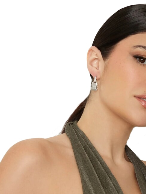 HASHTAG Boucles d'oreilles pendantes avec logo ARGENT - Boucles d'oreilles