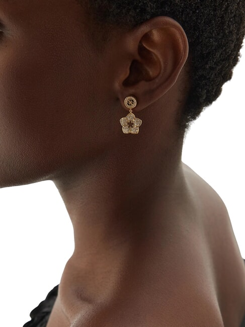 SHINING WINTER Boucles d'oreilles pendantes en forme de fleur or jaune - Boucles d'oreilles