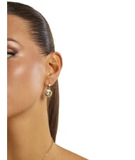 GUESS ROLLING HEARTS Boucles d'oreilles cr&eacute;oles &agrave; breloques en forme de c&oelig;ur - Boucles d'oreilles