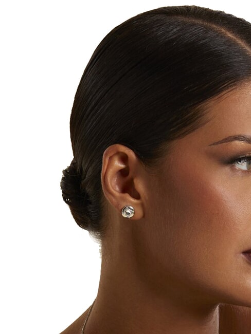 ROLLING HEARTS Boucles d'oreilles avec sertissage coeur or jaune - Boucles d'oreilles