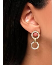 GUESS CIRCLE LIGHTS Boucles d'oreilles double créoles avec zircone - Boucles d'oreilles