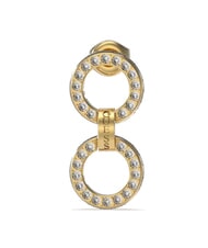 GUESS CIRCLE LIGHTS Boucles d'oreilles double créoles avec zircone or jaune - Boucles d'oreilles - 3