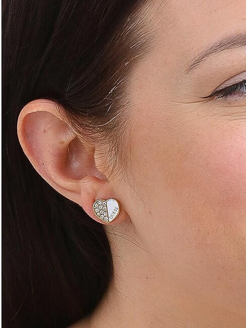 LOVELY GUESS Boucles d'oreilles coeur avec cristaux or - Boucles d'oreilles