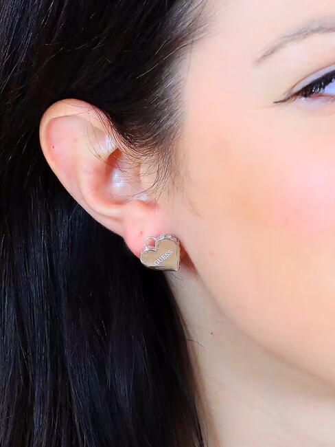 FALLING IN LOVE Boucles d'oreilles en forme de c&oelig;ur or jaune - Boucles d'oreilles