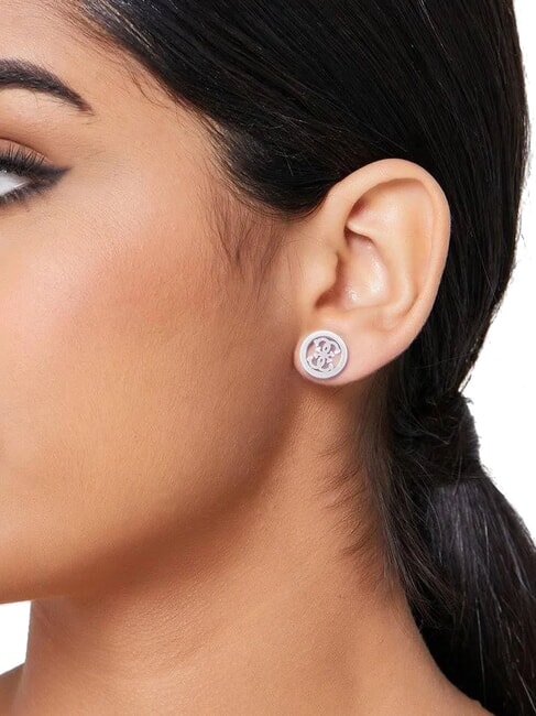 STUDS PARTY Boucles d'oreilles &agrave; tige avec logo 4G ARGENT - Boucles d'oreilles