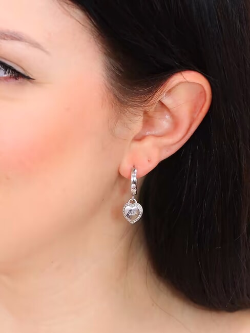 FINE HEART Boucles d'oreilles pendantes ARGENT - Boucles d'oreilles