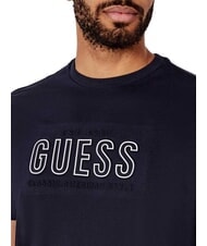 GUESS BSC EMBOSSED LOGO T-shirt avec imprim&eacute; en relief bleu intelligent multi - T-shirt - 3