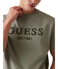 GUESS BOX LOGO T-shirt avec logo brodé vert moussu - T-shirt - 3
