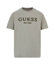 GUESS BOX LOGO T-shirt avec logo brodé vert moussu - T-shirt - 4