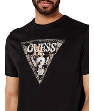 GUESS TRIANGLE T-shirt en coton avec imprimé jetbla - T-shirt - 3