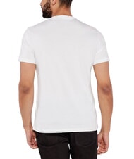 GUESS TRIANGLE T-shirt en coton avec imprim&eacute; blanc pur - T-shirt - 2