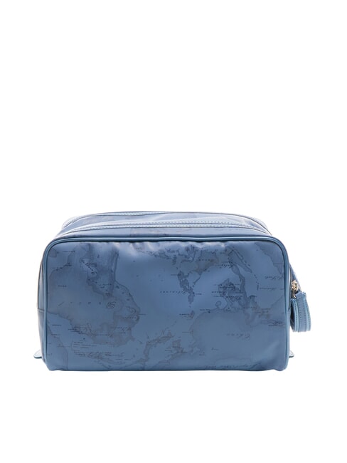 GEO Trousse de beauté à double fermeture éclair jean bleu - Trousses