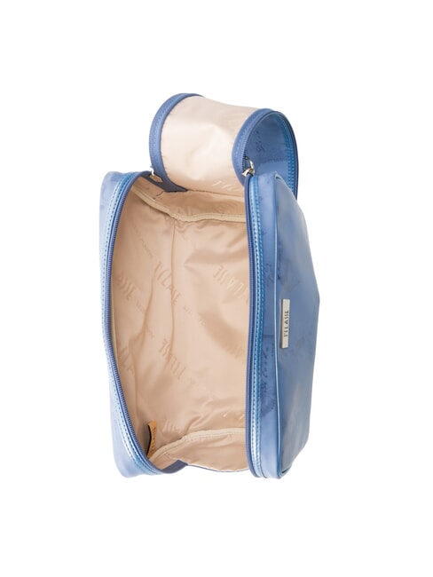 GEO Trousse de beauté à double fermeture éclair jean bleu - Trousses