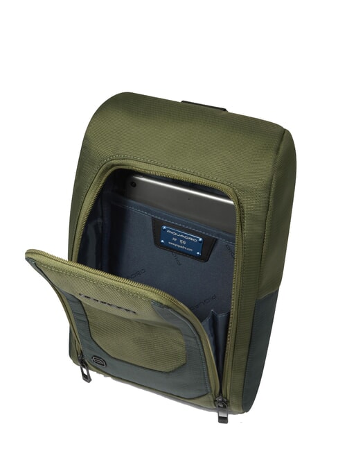 S140 Sac à dos iPad à une épaule en tissu recyclé VERT - Sacs à dos pour ordinateur portable