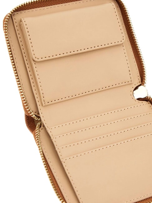 LAUREL 2  Petit portefeuille zippé cognac léger - Portefeuilles Femme