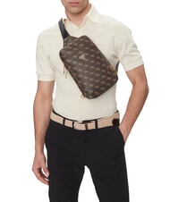 GUESS MILANO 4G Maxi Sac marron/ocre - Sacs en Bandoulières pour Homme - 5