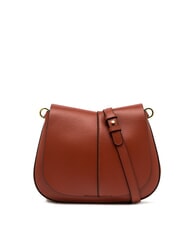 GIANNI CHIARINI HELENA ROUND Sac en cuir avec double bandouli&egrave;re rouge brique - Sacs pour Femme - 3