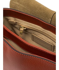 GIANNI CHIARINI HELENA ROUND Sac en cuir avec double bandouli&egrave;re rouge brique - Sacs pour Femme - 5