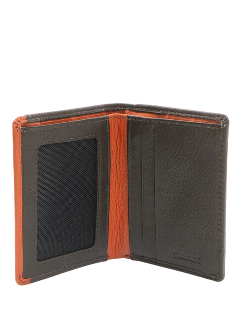 SNAP  Portefeuille en cuir marron/orange - Portefeuilles Homme