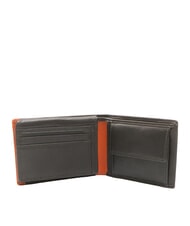 SPALDING SNAP  Portefeuille en cuir pour homme, avec porte-monnaie marron/orange - Portefeuilles Homme - 3