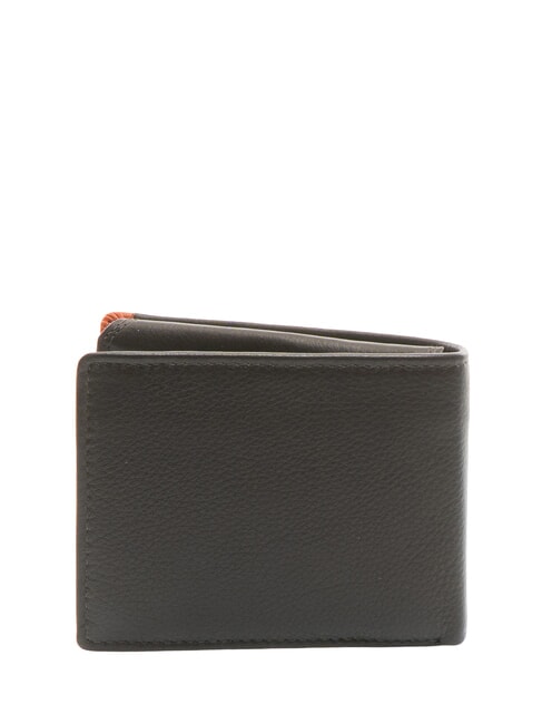 SNAP  Portefeuille en cuir pour homme, avec porte-monnaie marron/orange - Portefeuilles Homme