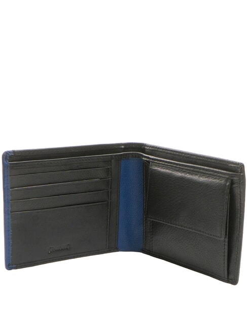 SNAP  Portefeuille en cuir pour homme noir/marine - Portefeuilles Homme