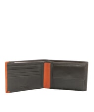 SPALDING STRIPE Portefeuille en cuir avec porte-monnaie marron/orange - Portefeuilles Homme - 2