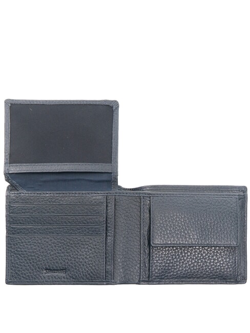 SNAP Portefeuille moyen en cuir martelé bleu - Portefeuilles Homme