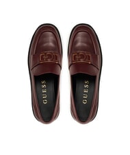GUESS SHUTTLE3 Mocassin en cuir ROUGE - Chaussures Femme - 3