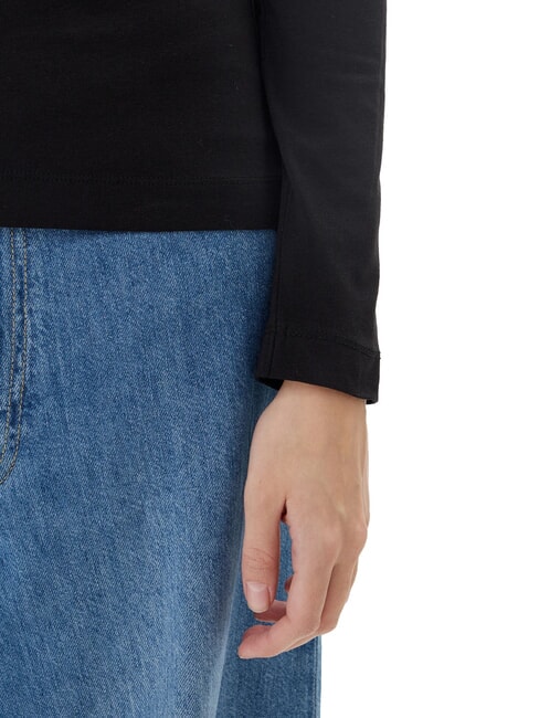 EMBRO SCRIPT LOGO T-shirt à manches longues avec logo et strass jetbla - T-shirt