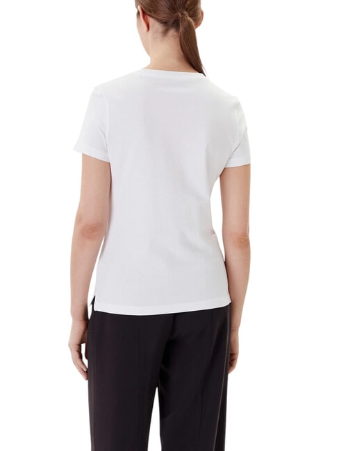 PEARLS LOVE TRIANGLE T-shirt avec imprimé et applications blanc pur - T-shirt